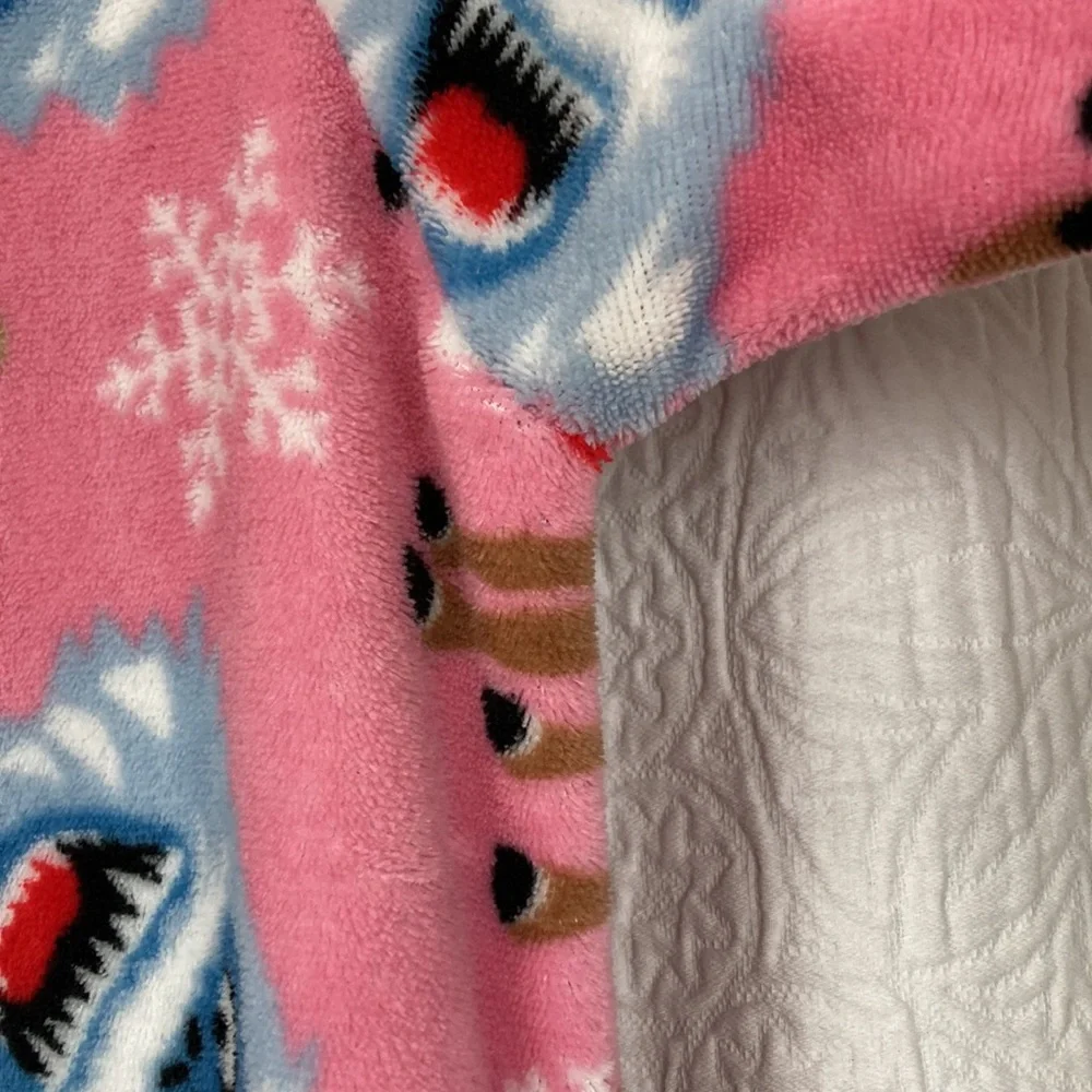 Rudolf the Red Nosed Reindeer Women’s Fleece Pajamas Onesie sz Medium